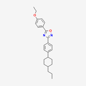 molecular formula C25H30N2O2 B11217687 5-(4-Ethoxyphenyl)-3-[4-(4-propylcyclohexyl)phenyl]-1,2,4-oxadiazole 