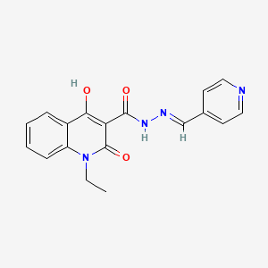 1-ethyl-4-hydroxy-2-oxo-N'-[(E)-4-pyridinylmethylidene]-1,2-dihydro-3-quinolinecarbohydrazide