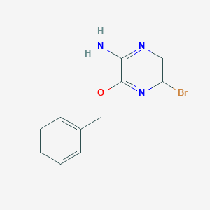 molecular formula C11H10BrN3O B112177 2-Amino-3-benzyloxy-5-bromopyrazine CAS No. 187973-44-0
