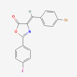 molecular formula C16H9BrFNO2 B11217700 (4Z)-4-(4-bromobenzylidene)-2-(4-fluorophenyl)-1,3-oxazol-5(4H)-one 