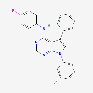 N-(4-fluorophenyl)-7-(3-methylphenyl)-5-phenyl-7H-pyrrolo[2,3-d]pyrimidin-4-amine