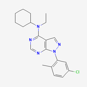 1-(5-chloro-2-methylphenyl)-N-cyclohexyl-N-ethyl-1H-pyrazolo[3,4-d]pyrimidin-4-amine