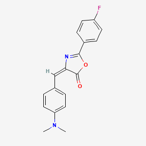 molecular formula C18H15FN2O2 B11217744 (4E)-4-[4-(dimethylamino)benzylidene]-2-(4-fluorophenyl)-1,3-oxazol-5(4H)-one 