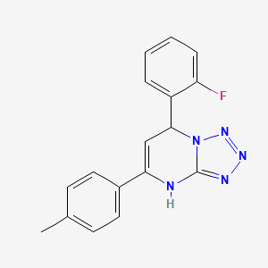 molecular formula C17H14FN5 B11217754 7-(2-Fluorophenyl)-5-(4-methylphenyl)-4,7-dihydrotetrazolo[1,5-a]pyrimidine 