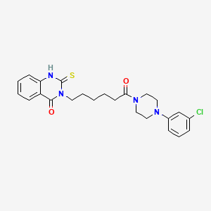 3-[6-[4-(3-chlorophenyl)piperazin-1-yl]-6-oxohexyl]-2-sulfanylidene-1H-quinazolin-4-one