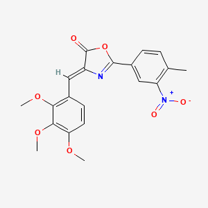 molecular formula C20H18N2O7 B11217776 (4Z)-2-(4-methyl-3-nitrophenyl)-4-(2,3,4-trimethoxybenzylidene)-1,3-oxazol-5(4H)-one 