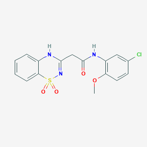 molecular formula C16H14ClN3O4S B11217805 N-(5-chloro-2-methoxyphenyl)-2-(1,1-dioxido-2H-1,2,4-benzothiadiazin-3-yl)acetamide 