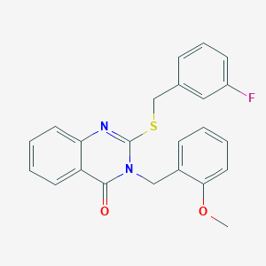 2-[(3-fluorobenzyl)sulfanyl]-3-(2-methoxybenzyl)quinazolin-4(3H)-one