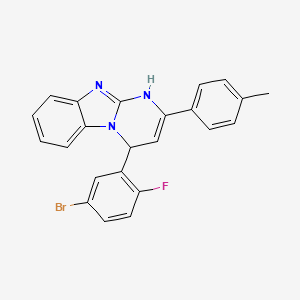 4-(5-Bromo-2-fluorophenyl)-2-(4-methylphenyl)-1,4-dihydropyrimido[1,2-a]benzimidazole