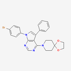 8-[7-(4-bromophenyl)-5-phenyl-7H-pyrrolo[2,3-d]pyrimidin-4-yl]-1,4-dioxa-8-azaspiro[4.5]decane