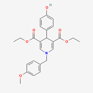 Diethyl 4-(4-hydroxyphenyl)-1-(4-methoxybenzyl)-1,4-dihydropyridine-3,5-dicarboxylate