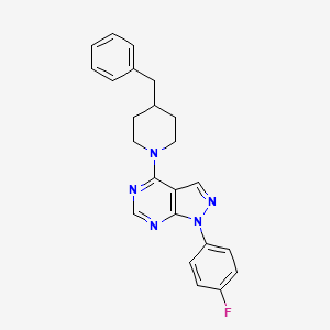 molecular formula C23H22FN5 B11217864 4-(4-benzylpiperidin-1-yl)-1-(4-fluorophenyl)-1H-pyrazolo[3,4-d]pyrimidine 