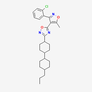 5-[3-(2-Chlorophenyl)-5-methyl-1,2-oxazol-4-yl]-3-[4'-propyl-1,1'-bi(cyclohexyl)-4-yl]-1,2,4-oxadiazole