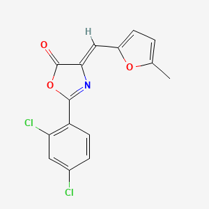 molecular formula C15H9Cl2NO3 B11217878 (4Z)-2-(2,4-dichlorophenyl)-4-[(5-methylfuran-2-yl)methylidene]-1,3-oxazol-5(4H)-one 