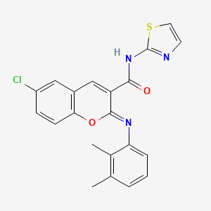 (2Z)-6-chloro-2-[(2,3-dimethylphenyl)imino]-N-(1,3-thiazol-2-yl)-2H-chromene-3-carboxamide