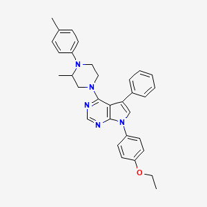 7-(4-ethoxyphenyl)-4-[3-methyl-4-(4-methylphenyl)piperazin-1-yl]-5-phenyl-7H-pyrrolo[2,3-d]pyrimidine