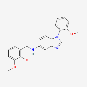 molecular formula C23H23N3O3 B11217924 N-(2,3-dimethoxybenzyl)-1-(2-methoxyphenyl)-1H-benzimidazol-5-amine 