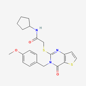 N-cyclopentyl-2-{[3-(4-methoxybenzyl)-4-oxo-3,4-dihydrothieno[3,2-d]pyrimidin-2-yl]sulfanyl}acetamide