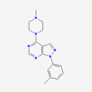 1-(3-methylphenyl)-4-(4-methylpiperazin-1-yl)-1H-pyrazolo[3,4-d]pyrimidine