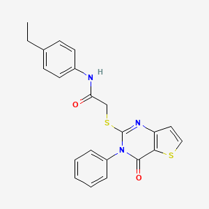 N-(4-ethylphenyl)-2-[(4-oxo-3-phenyl-3,4-dihydrothieno[3,2-d]pyrimidin-2-yl)sulfanyl]acetamide