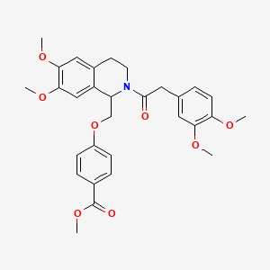 Methyl 4-((2-(2-(3,4-dimethoxyphenyl)acetyl)-6,7-dimethoxy-1,2,3,4-tetrahydroisoquinolin-1-yl)methoxy)benzoate