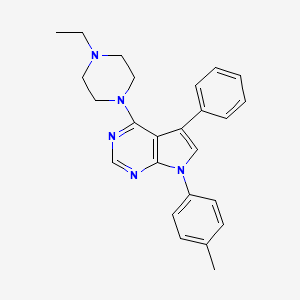 4-(4-ethylpiperazin-1-yl)-7-(4-methylphenyl)-5-phenyl-7H-pyrrolo[2,3-d]pyrimidine