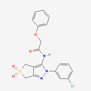 N-(2-(3-chlorophenyl)-5,5-dioxido-4,6-dihydro-2H-thieno[3,4-c]pyrazol-3-yl)-2-phenoxyacetamide