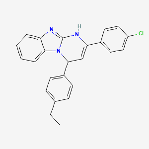 2-(4-Chlorophenyl)-4-(4-ethylphenyl)-1,4-dihydropyrimido[1,2-a]benzimidazole