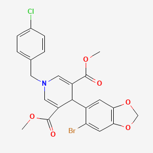 Dimethyl 4-(6-bromo-1,3-benzodioxol-5-yl)-1-(4-chlorobenzyl)-1,4-dihydropyridine-3,5-dicarboxylate