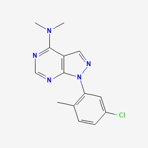 molecular formula C14H14ClN5 B11218057 1-(5-chloro-2-methylphenyl)-N,N-dimethyl-1H-pyrazolo[3,4-d]pyrimidin-4-amine 