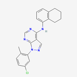 1-(5-chloro-2-methylphenyl)-N-(5,6,7,8-tetrahydronaphthalen-1-yl)-1H-pyrazolo[3,4-d]pyrimidin-4-amine