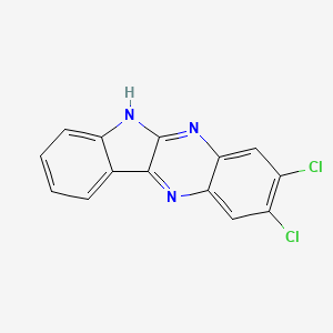 molecular formula C14H7Cl2N3 B11218080 6H-Indolo(2,3-b)quinoxaline, 2,3-dichloro- CAS No. 34712-15-7