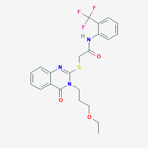 2-{[3-(3-ethoxypropyl)-4-oxo-3,4-dihydroquinazolin-2-yl]sulfanyl}-N-[2-(trifluoromethyl)phenyl]acetamide