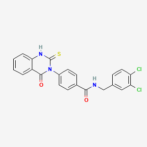 N-[(3,4-dichlorophenyl)methyl]-4-(4-oxo-2-sulfanylidene-1H-quinazolin-3-yl)benzamide