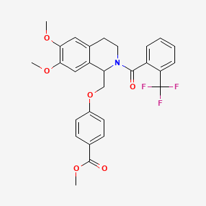 Methyl 4-((6,7-dimethoxy-2-(2-(trifluoromethyl)benzoyl)-1,2,3,4-tetrahydroisoquinolin-1-yl)methoxy)benzoate