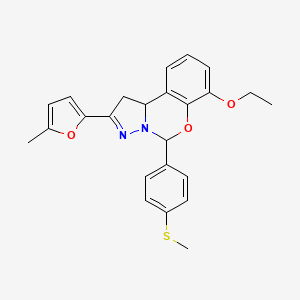 7-Ethoxy-2-(5-methylfuran-2-yl)-5-[4-(methylsulfanyl)phenyl]-1,10b-dihydropyrazolo[1,5-c][1,3]benzoxazine