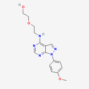 2-(2-{[1-(4-methoxyphenyl)-1H-pyrazolo[3,4-d]pyrimidin-4-yl]amino}ethoxy)ethanol