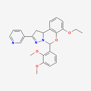 5-(2,3-Dimethoxyphenyl)-7-ethoxy-2-(pyridin-3-yl)-1,10b-dihydropyrazolo[1,5-c][1,3]benzoxazine