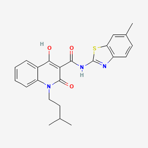 4-hydroxy-1-isopentyl-N-(6-methyl-1,3-benzothiazol-2-yl)-2-oxo-1,2-dihydro-3-quinolinecarboxamide