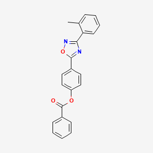 4-[3-(2-Methylphenyl)-1,2,4-oxadiazol-5-yl]phenyl benzoate