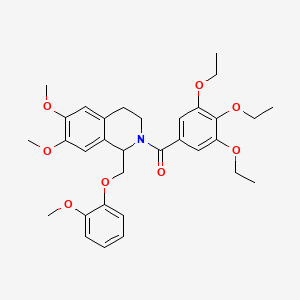 (6,7-dimethoxy-1-((2-methoxyphenoxy)methyl)-3,4-dihydroisoquinolin-2(1H)-yl)(3,4,5-triethoxyphenyl)methanone