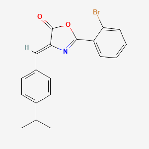 molecular formula C19H16BrNO2 B11218253 (4Z)-2-(2-bromophenyl)-4-[4-(propan-2-yl)benzylidene]-1,3-oxazol-5(4H)-one 