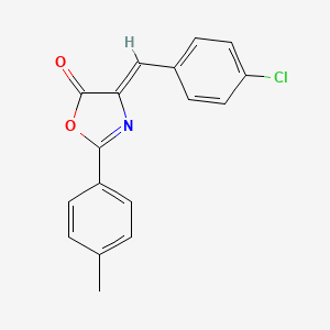 molecular formula C17H12ClNO2 B11218278 4-(4-Chloro-benzylidene)-2-p-tolyl-4H-oxazol-5-one 