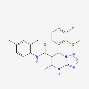 molecular formula C23H25N5O3 B11218299 7-(2,3-dimethoxyphenyl)-N-(2,4-dimethylphenyl)-5-methyl-4,7-dihydro[1,2,4]triazolo[1,5-a]pyrimidine-6-carboxamide 