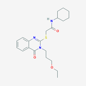 N-cyclohexyl-2-{[3-(3-ethoxypropyl)-4-oxo-3,4-dihydroquinazolin-2-yl]sulfanyl}acetamide