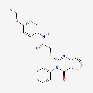 N-(4-ethoxyphenyl)-2-[(4-oxo-3-phenyl-3,4-dihydrothieno[3,2-d]pyrimidin-2-yl)sulfanyl]acetamide