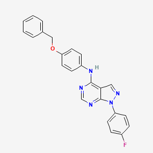 molecular formula C24H18FN5O B11218331 N-[4-(benzyloxy)phenyl]-1-(4-fluorophenyl)-1H-pyrazolo[3,4-d]pyrimidin-4-amine 