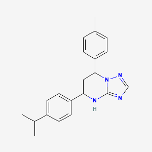 7-(4-Methylphenyl)-5-[4-(propan-2-yl)phenyl]-4,5,6,7-tetrahydro[1,2,4]triazolo[1,5-a]pyrimidine