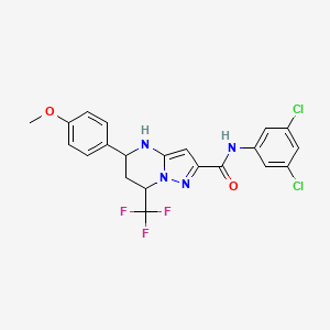 N-(3,5-dichlorophenyl)-5-(4-methoxyphenyl)-7-(trifluoromethyl)-4,5,6,7-tetrahydropyrazolo[1,5-a]pyrimidine-2-carboxamide