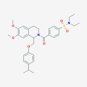 N,N-diethyl-4-(1-((4-isopropylphenoxy)methyl)-6,7-dimethoxy-1,2,3,4-tetrahydroisoquinoline-2-carbonyl)benzenesulfonamide